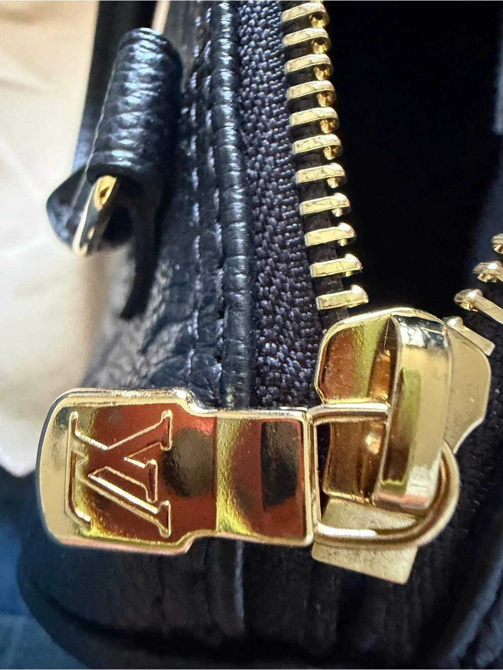 Louis Vuitton nano speedy monogram empreinte leather